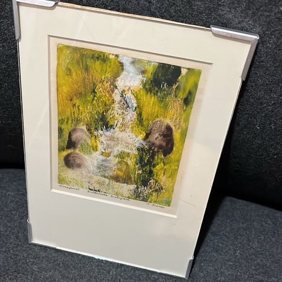 2 Monoprint Wilderness Waterfall/ Northern Landscape, signed - Picture 4 of 16